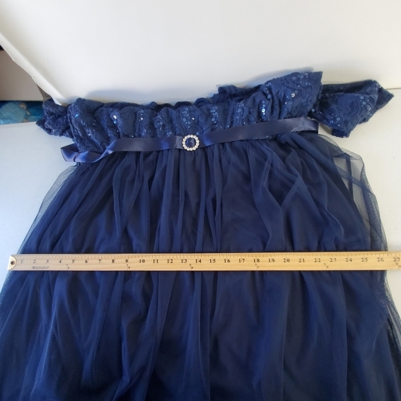 Candalite Women's Sequin Lace Maxi Dress Size 3X Lined Mesh Formal Gown NEW - Picture 9 of 16